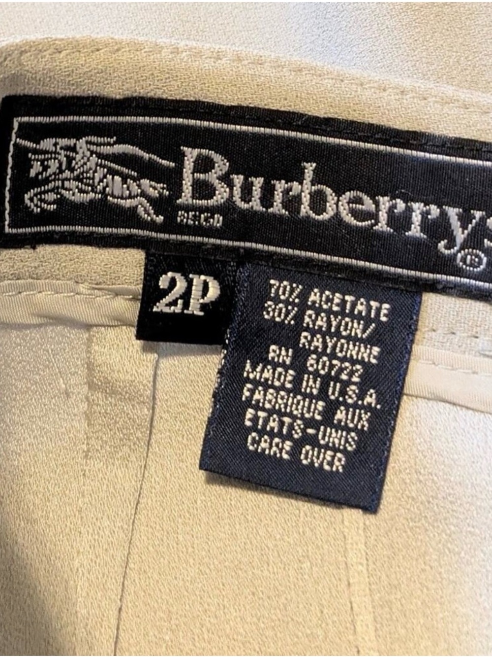✨💎BURBERRYS💎✨Wide-Leg Dress Pants - Beige Size 2P - Picture 5 of 11